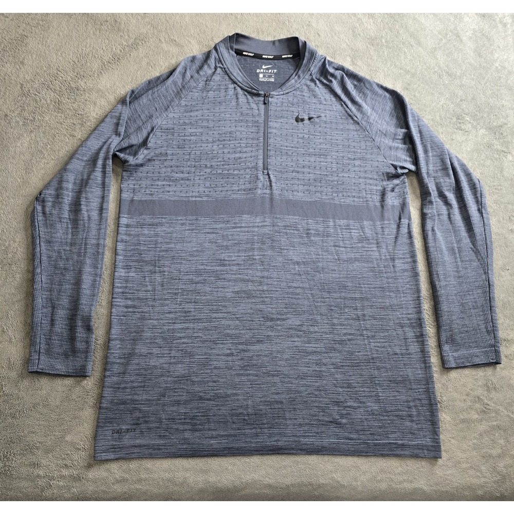 Nike Performance Blade Quarter Zip Mens XL 1/4 Golf L/S Shirt Gray 892221-011